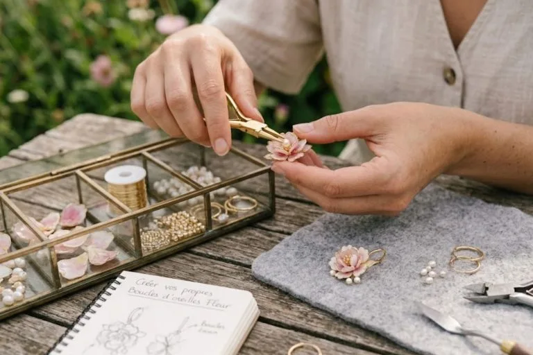 boucle d'oreille fleur