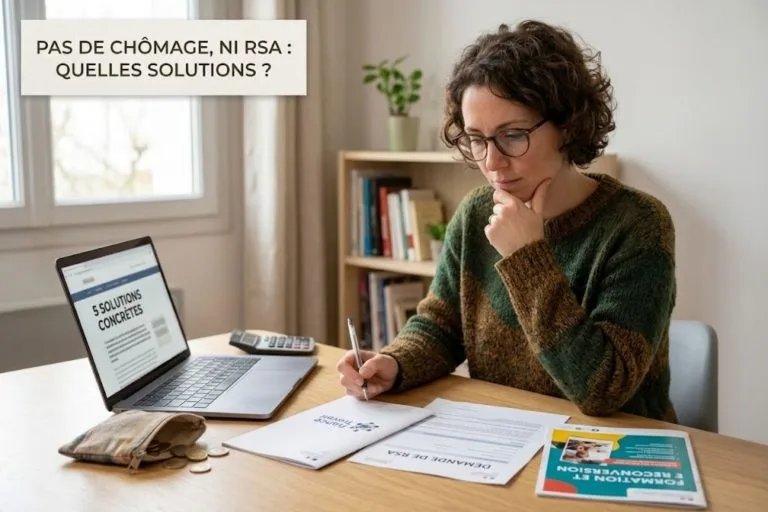 pas de chômage pas de rsa que faire